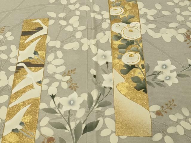 平和屋着物□豪華色留袖 流水花鳥文 金彩 正絹 逸品 AAAS0245sx