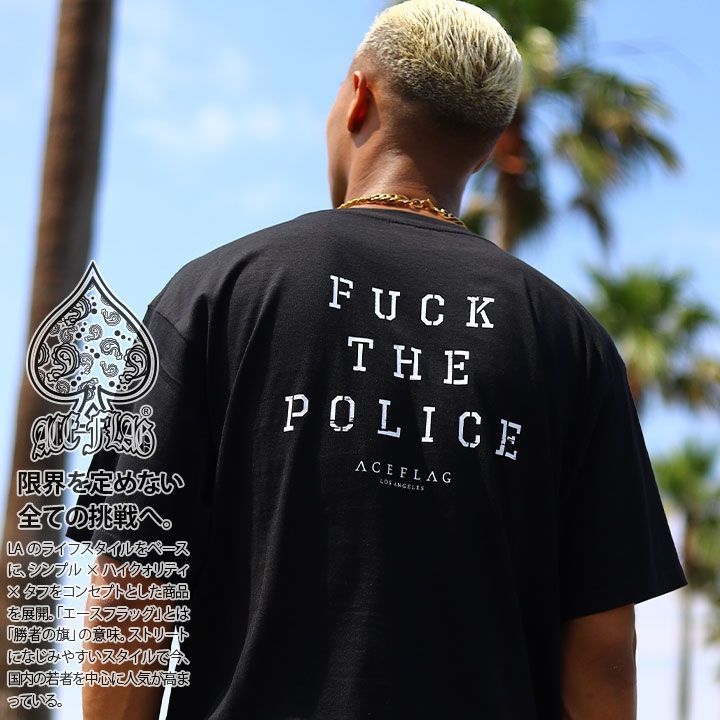 ACEFLAG Tシャツ 半袖 メンズ レディース 黒 白 大きいサイズ