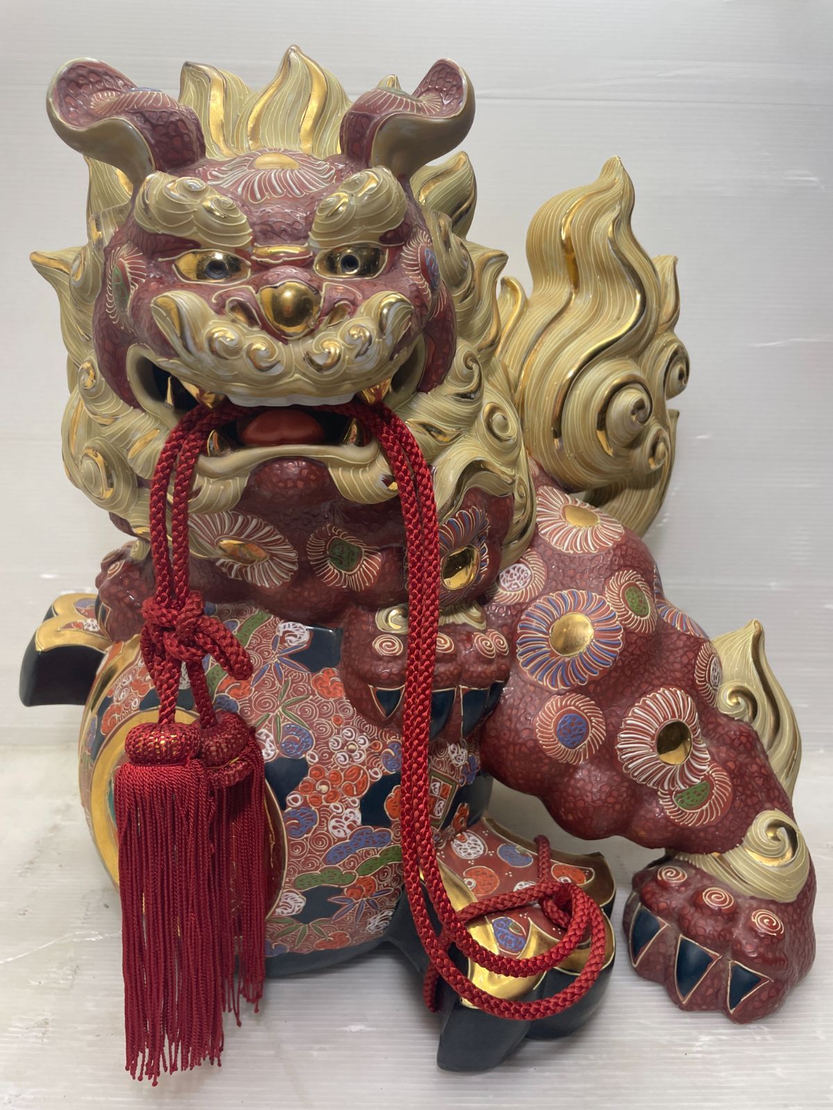 超美品　九谷焼　大型の唐獅子　打出の小槌 九谷焼 大型の唐獅子 打出の小槌 - メルカリ