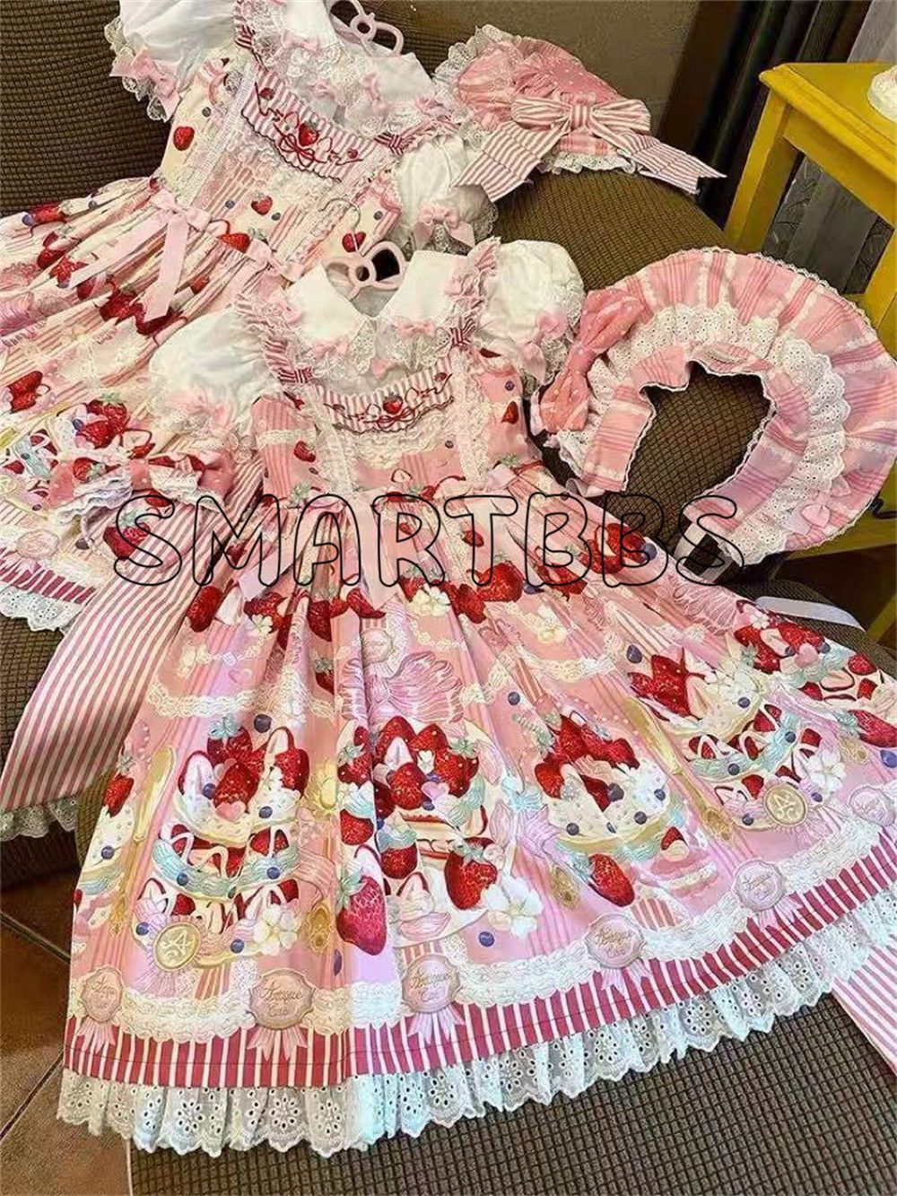 ケーキ柄ロリータワンピース 甘ロリ ピンク Mサイズ 新品