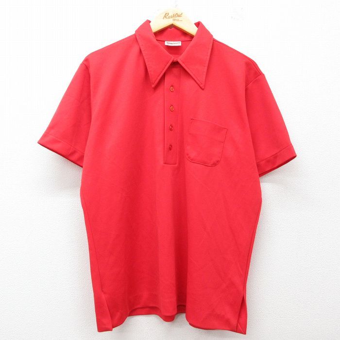 XL/古着 キングルイ 半袖 ボウリング ポロ シャツ メンズ 70s 大きい