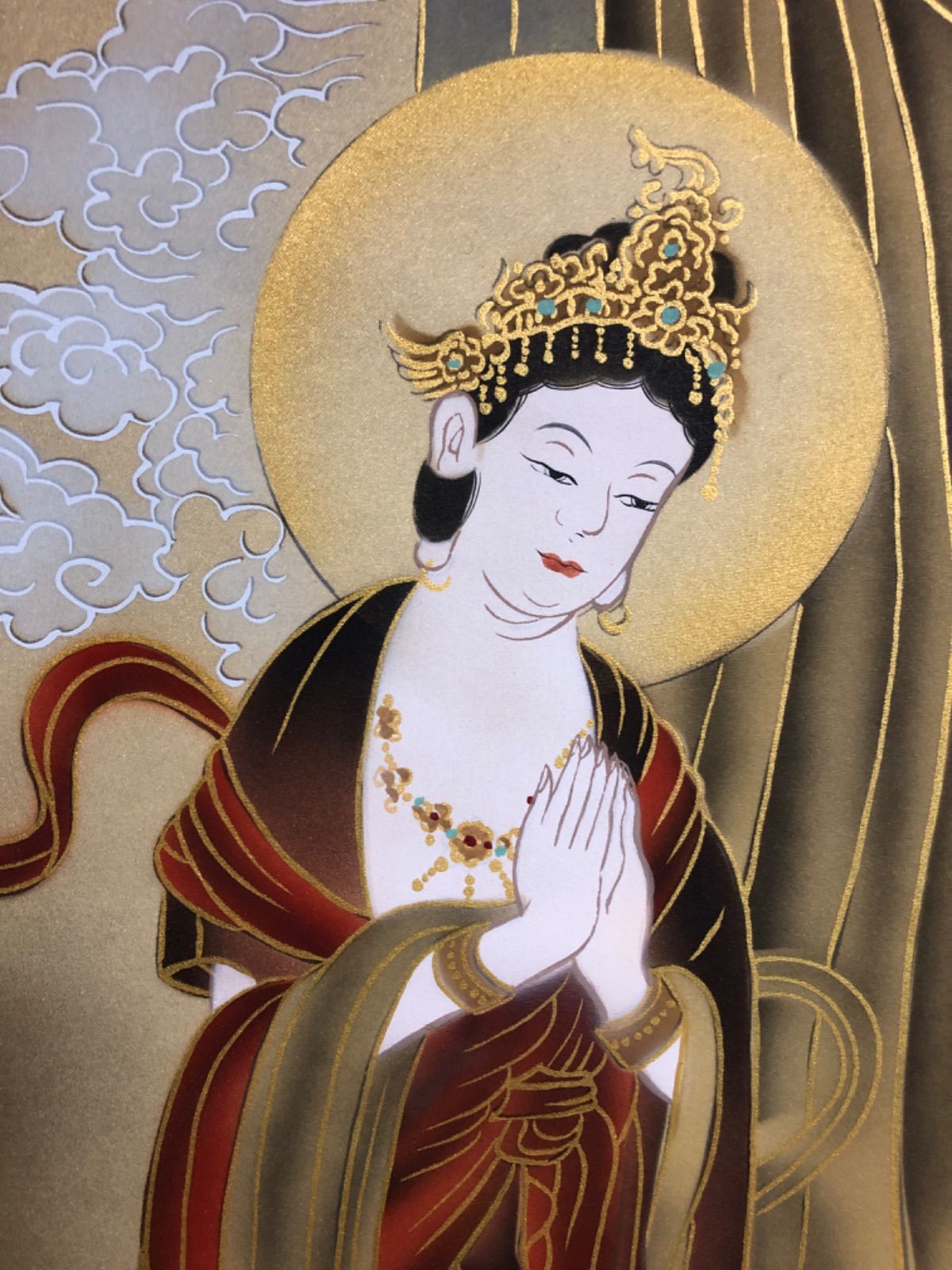 M1240 仏画 仏教美術「三途の川」紙本 肉筆 Yahoo!オークション - 51-71 紙本肉筆仏画十三仏仏教美術