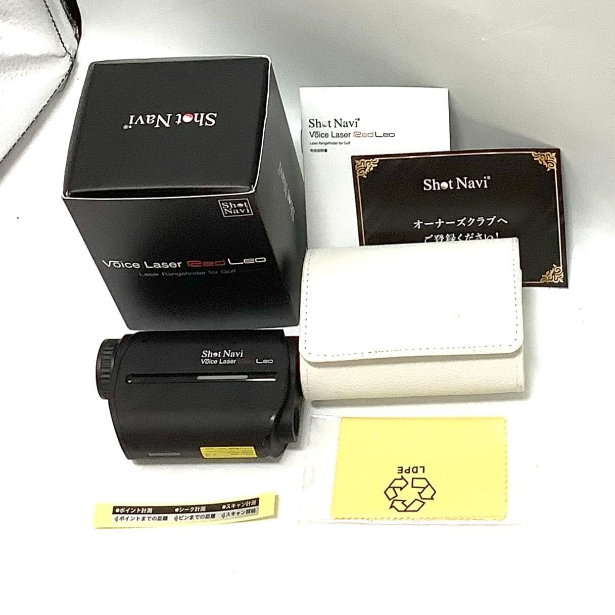 No.3812 Shot Navi ショットナビ ゴルフ レーザー距離測定器 Voice Laser Red Leo BK 視認性 赤色OLED採用 高速0.3秒計測 高低差 充電式 レーザー距離計測器 日本製