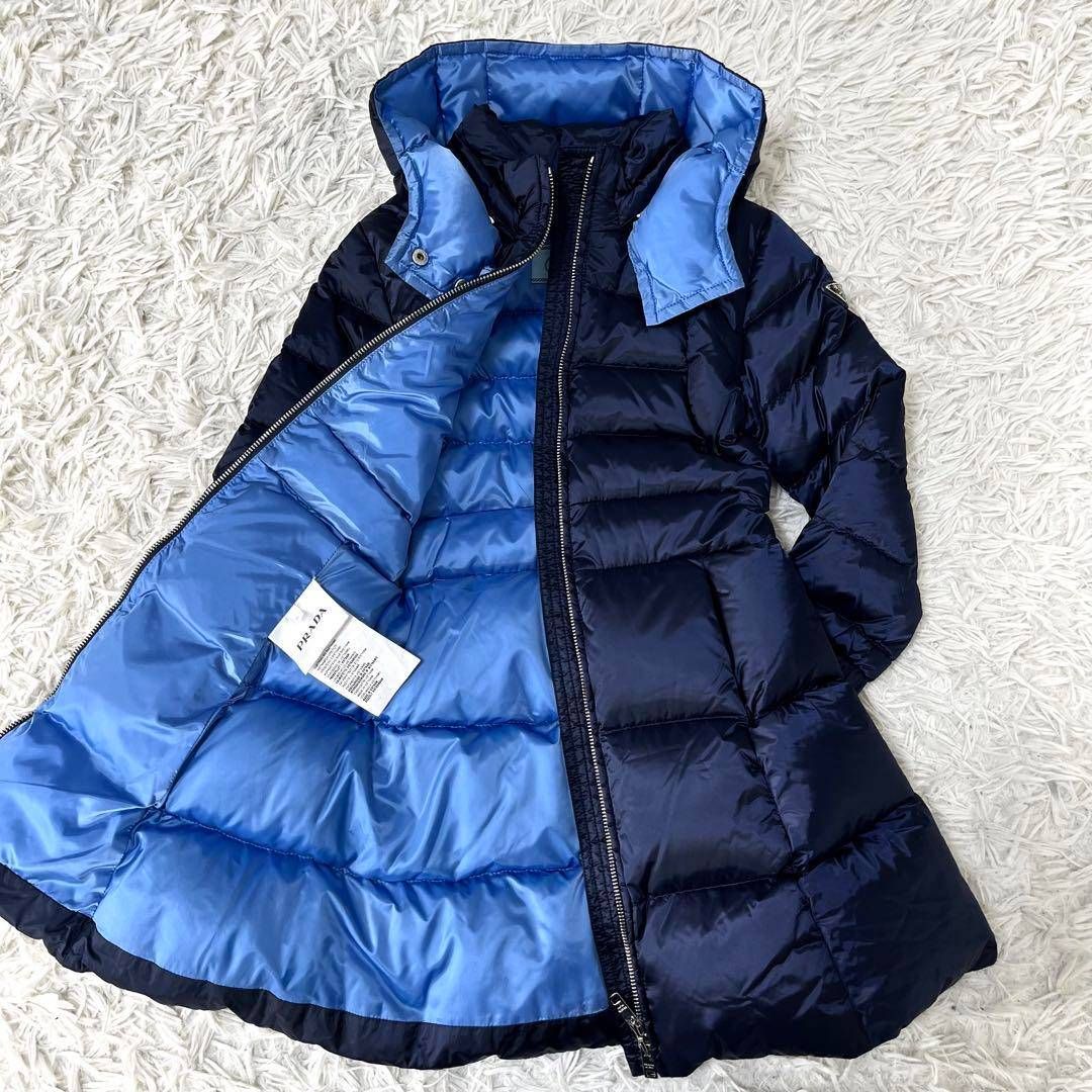 PRADA プラダ ダウンコート ダウンジャケット 三角ロゴ 2way Aライン