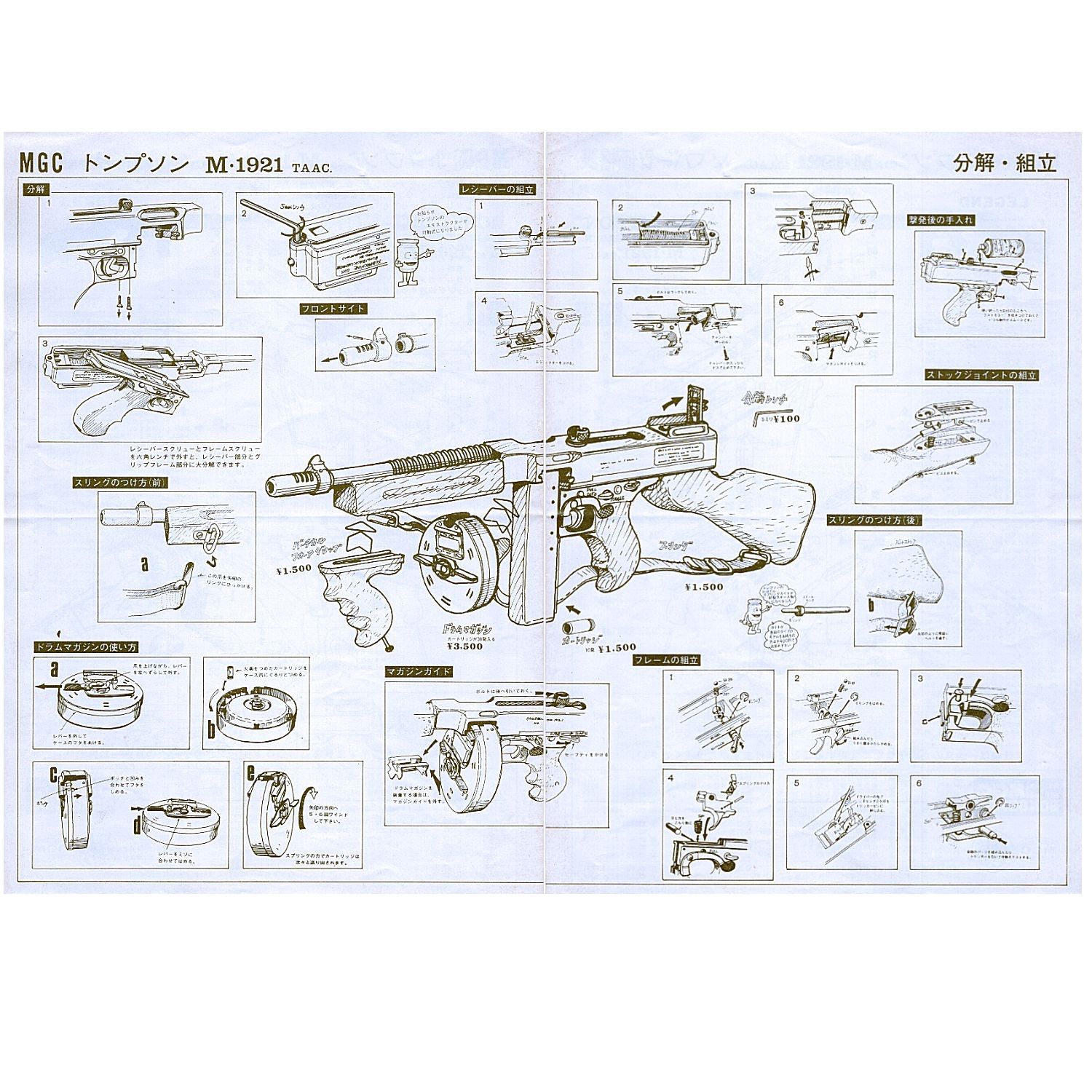 旧MGC製 トンプソンM-1921 TAAC サブマシンガン(モデルガン) 合法品