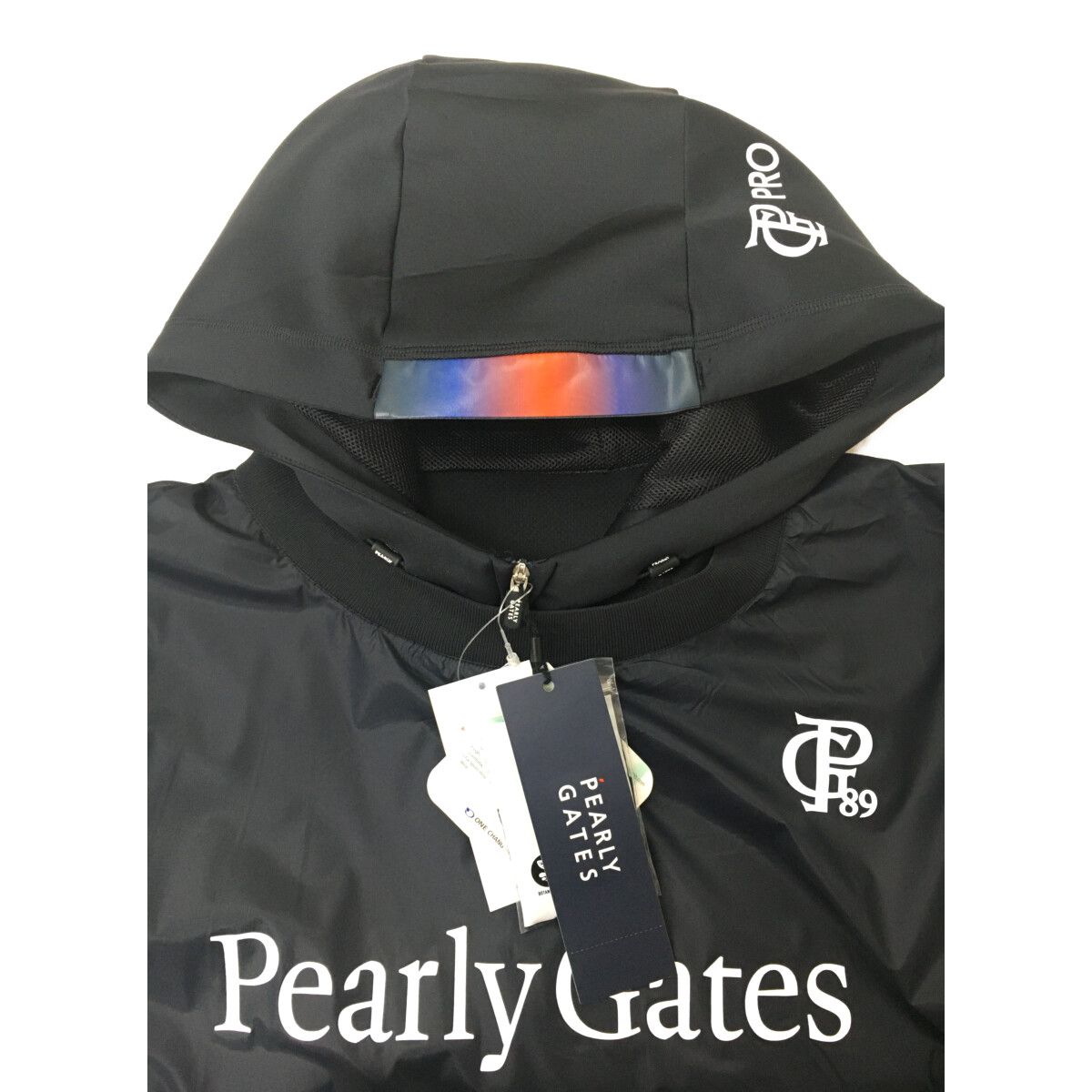○★新品未使用　パーリーゲイツ　フルジップフーディブルゾン　6　ネイビー 未使用品 メンズ パーリーゲイツ PEARLY GATES ブルゾン 6(LL