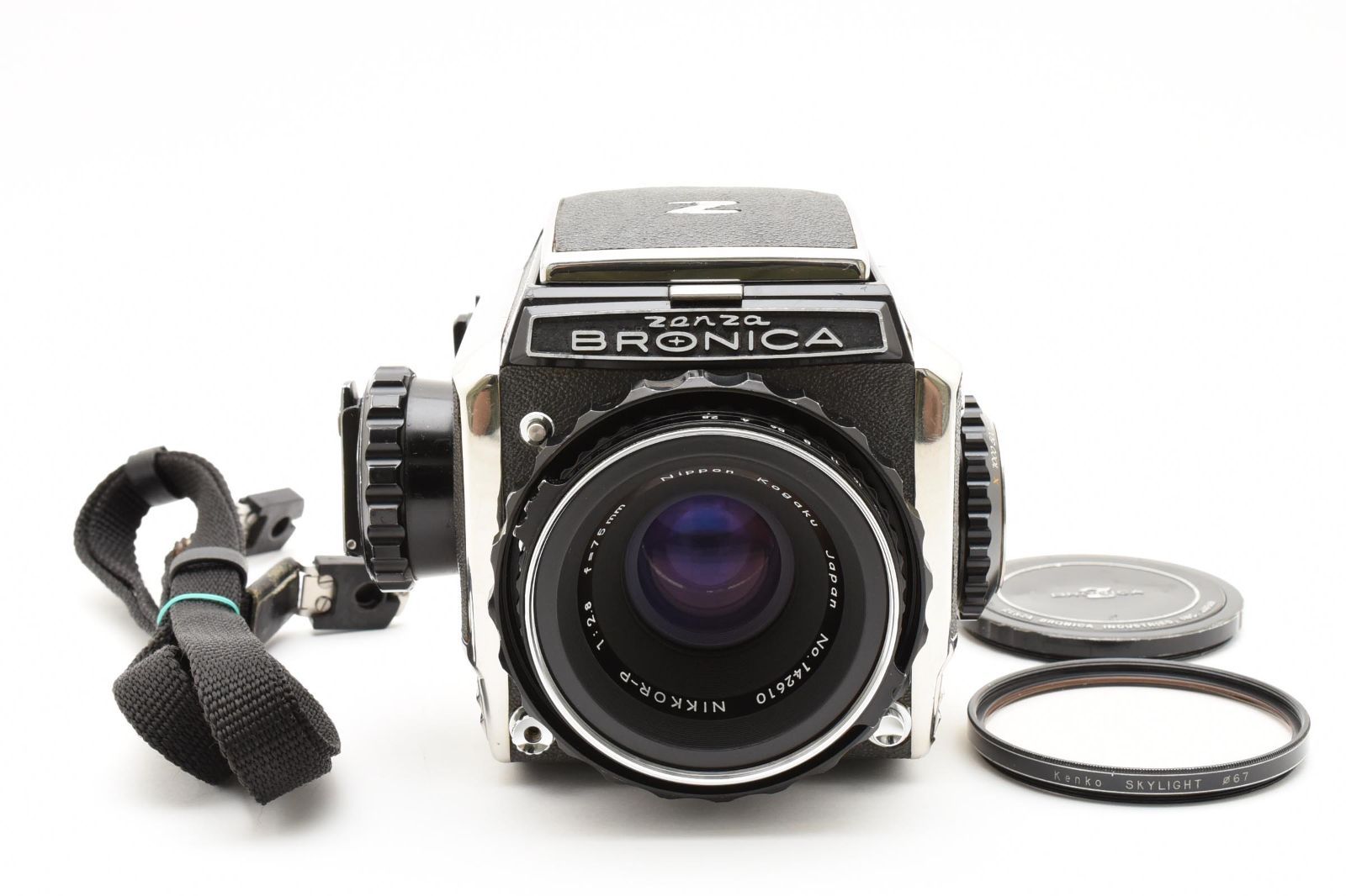 ゼンザブロニカ ZENZA BRONICA S2 S2A 後期 シルバー NIKKOR-P 75mm F2.8 中判フィルムカメラ 単焦点レンズ 2482