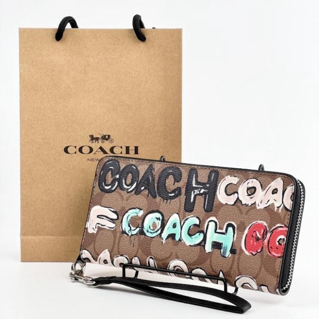 COACH×MINT & SERF コラボ 長財布 シグネチャー コーチ 財布 ブランド ...