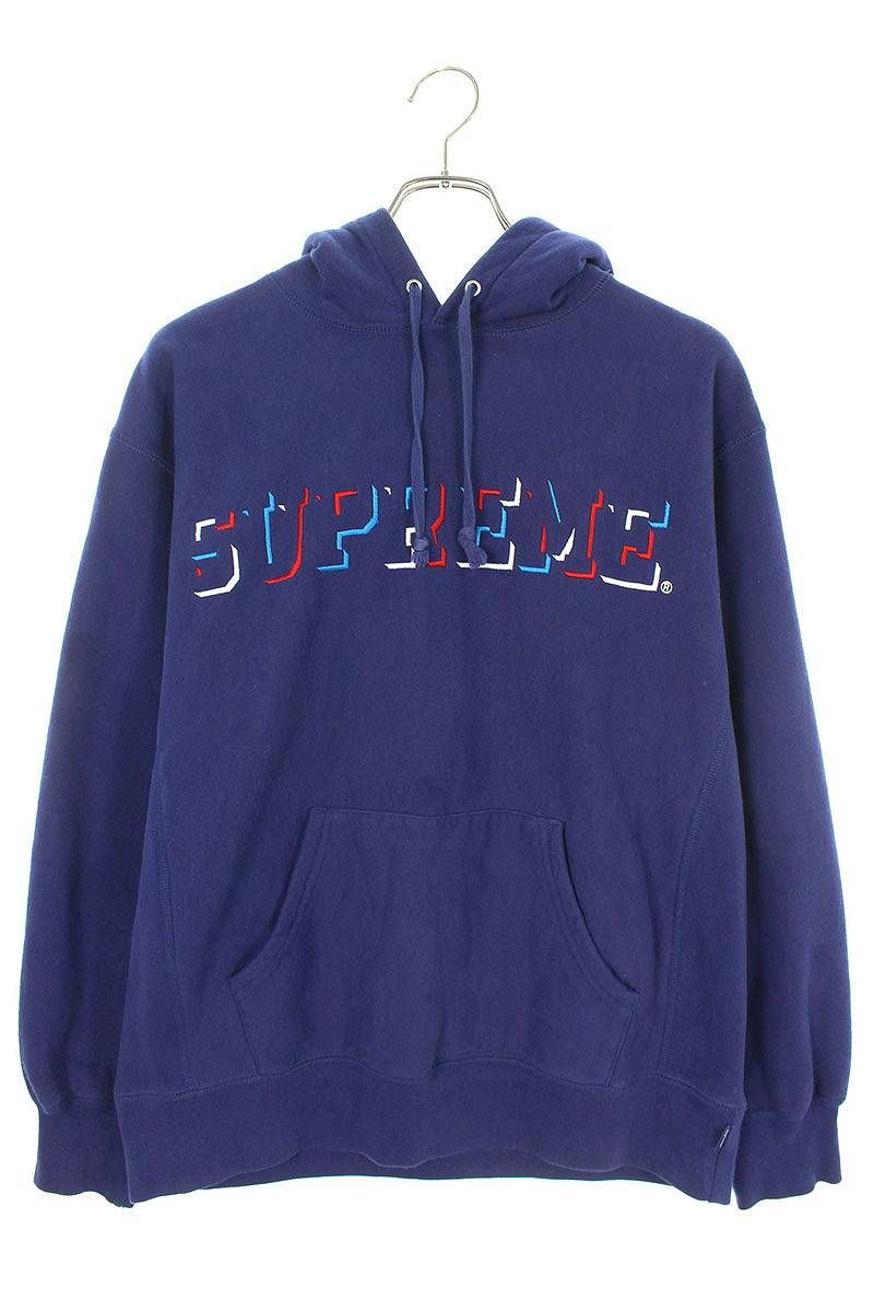 シュプリーム  20AW  Drop Shadow Hooded Sweatshirt ドロップシャドウプルオーバーパーカー メンズ S