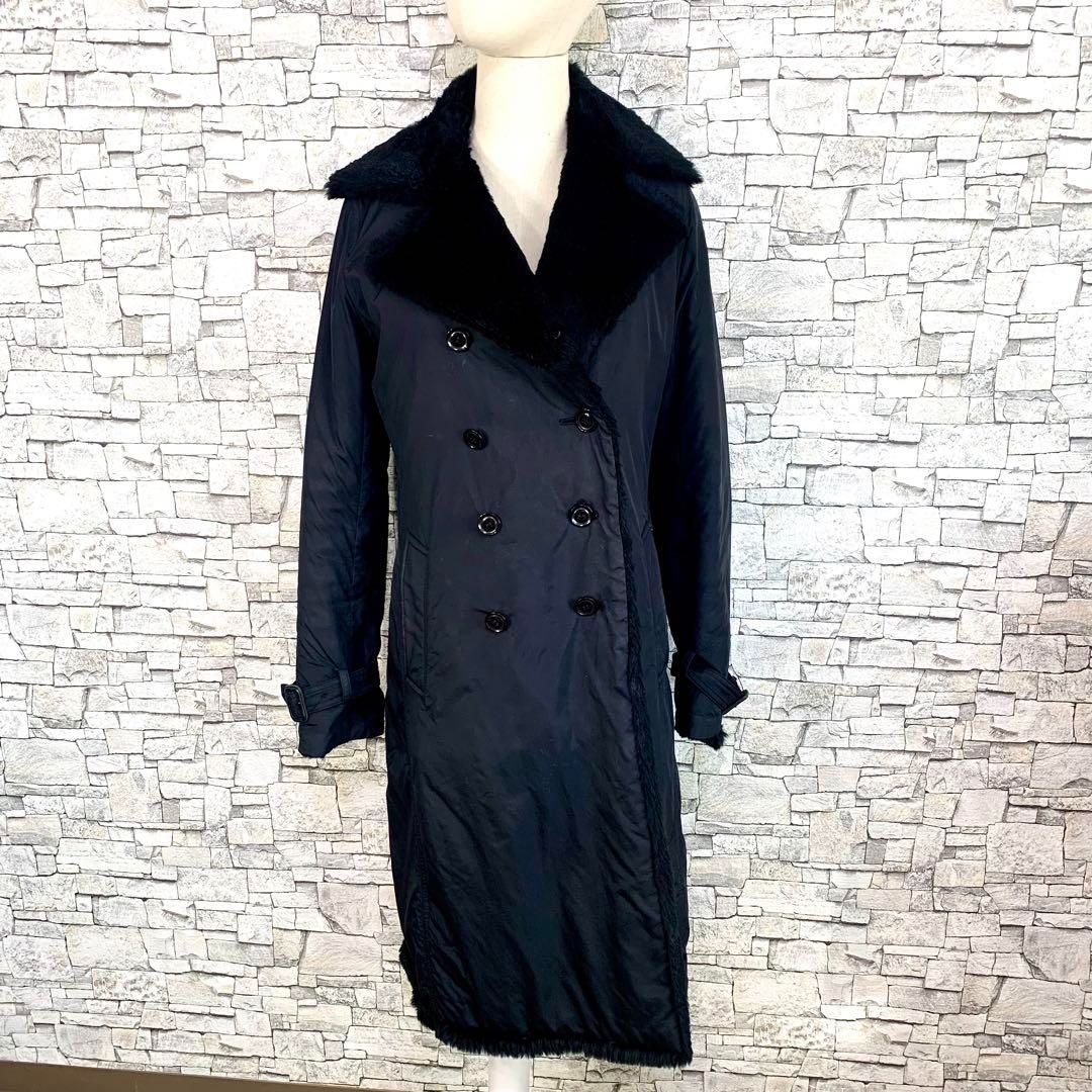 theory セオリー リバーシブルリアルファーコート ラクーンロングコート Ｓ theory セオリー リバーシブルリアルファーコート ラクーン