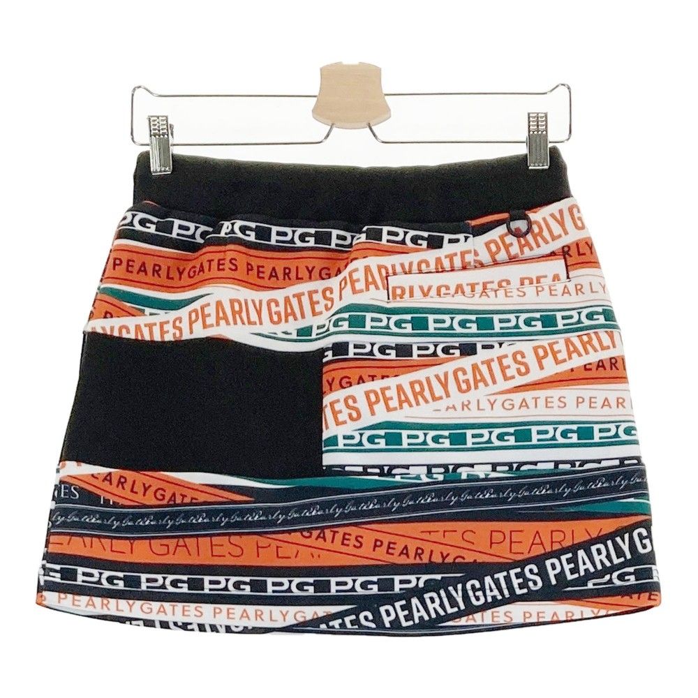 サイズ 0 PEARLY GATES パーリーゲイツ モデル 055-4234014 ストレッチ スカート 総柄 ブラック系 240101413654 ゴルフウェア レディース ストスト