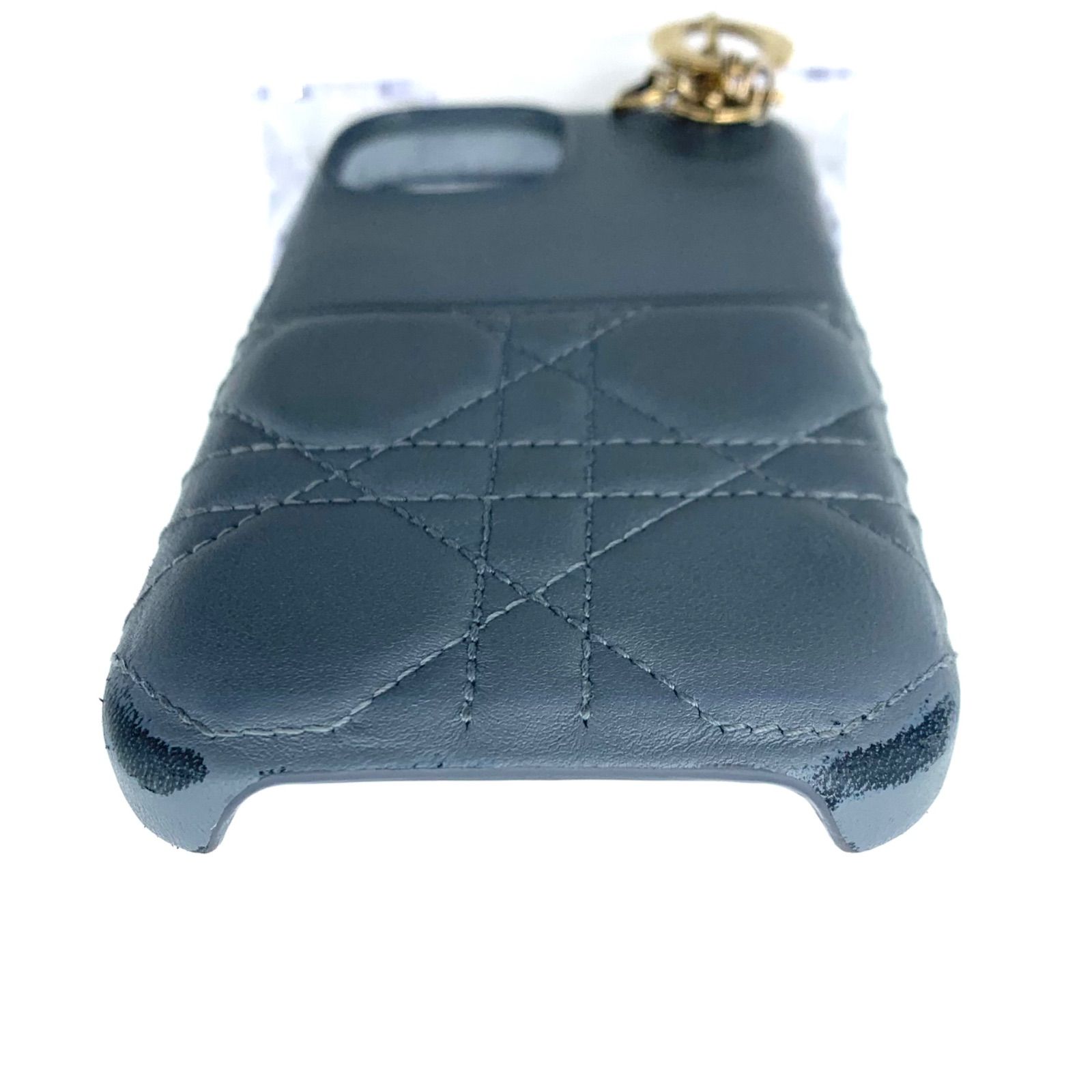 Christian Dior iPhone ケース レザー キルティング カナージュ