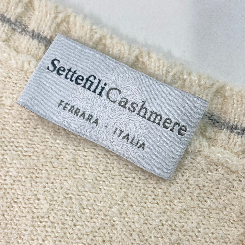 settefili cashmere セッテフィーリ カシミア 半袖 ニット ホワイト系 