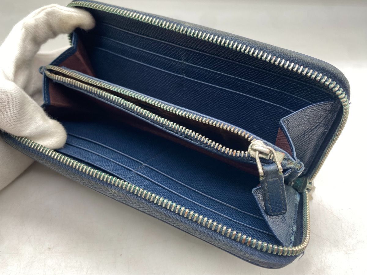 BVLGARI ブルガリ ラウンドファスナー 長財布 レザー BVLGARI レザー