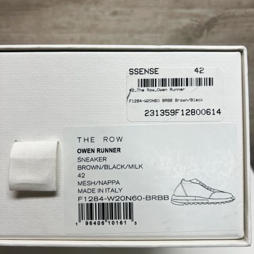 THE ROW ザロウ F1284-W20N60-BRBB OWEN RUNNER ブラウン スニーカー size42 【中目黒B07】