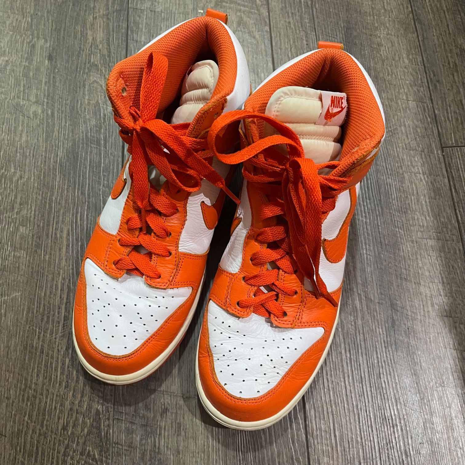 NIKE DUNK RETRO WHITE/ORANGE BLAZE ナイキ ダンク レトロ QS ホワイト/オレンジ ブレイズ スニーカー  850477-101 26.5cm 64980A