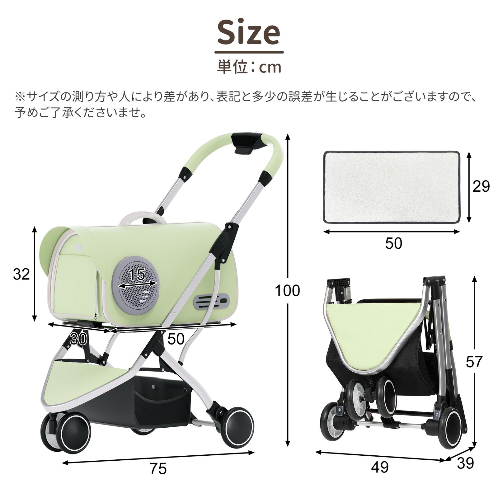 在庫限り　ペットカート ベビーカー アルミ 分離型 収納 コンパクト 3Way ペットカート 猫犬 ベビーカー アルミ 分離型 収納 コンパクト