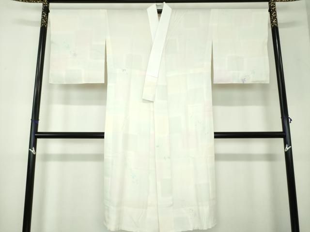 平和屋着物●上質な長襦袢 無双仕立て 手描き 草花文 暈し染め 鈴乃屋扱い 正絹 ♥ DAAX4127ps