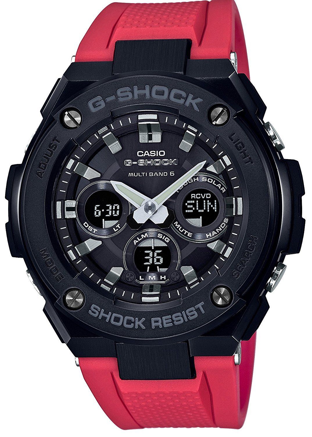 カシオ 腕時計 ジーショック G-STEEL 電波ソーラー GST-W300G-1A4JF メンズ レッド