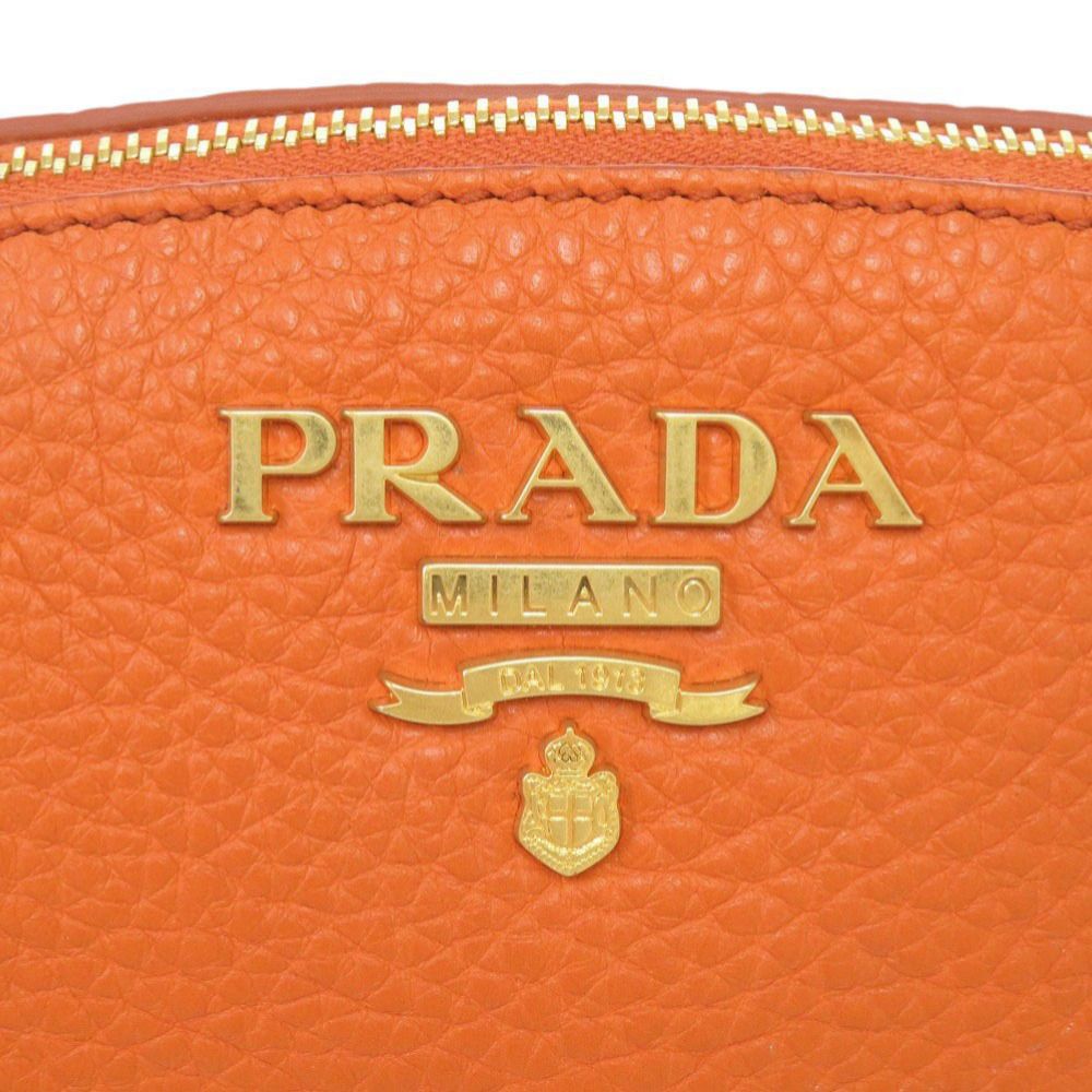 【難あり】 PRADA オレンジ ポーチ ナイロンポーチ オレンジ