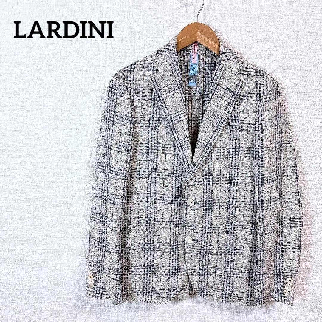 春夏物　LARDINI テーラードジャケット　麻混　リネン　サイズ44 春夏物 LARDINI テーラードジャケット 麻混 リネン サイズ44