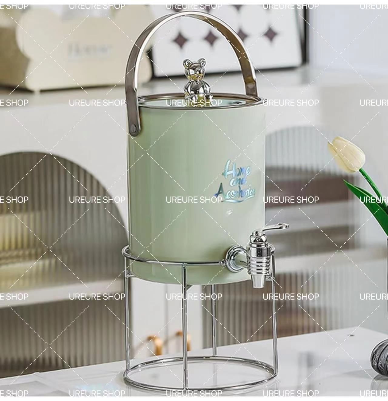 茶道具 水差し ブルー系 陶印 琵琶 リーフ 骨董 インテリア 茶道具 水差し ブルー系 陶印 琵琶 リーフ 骨董 インテリア