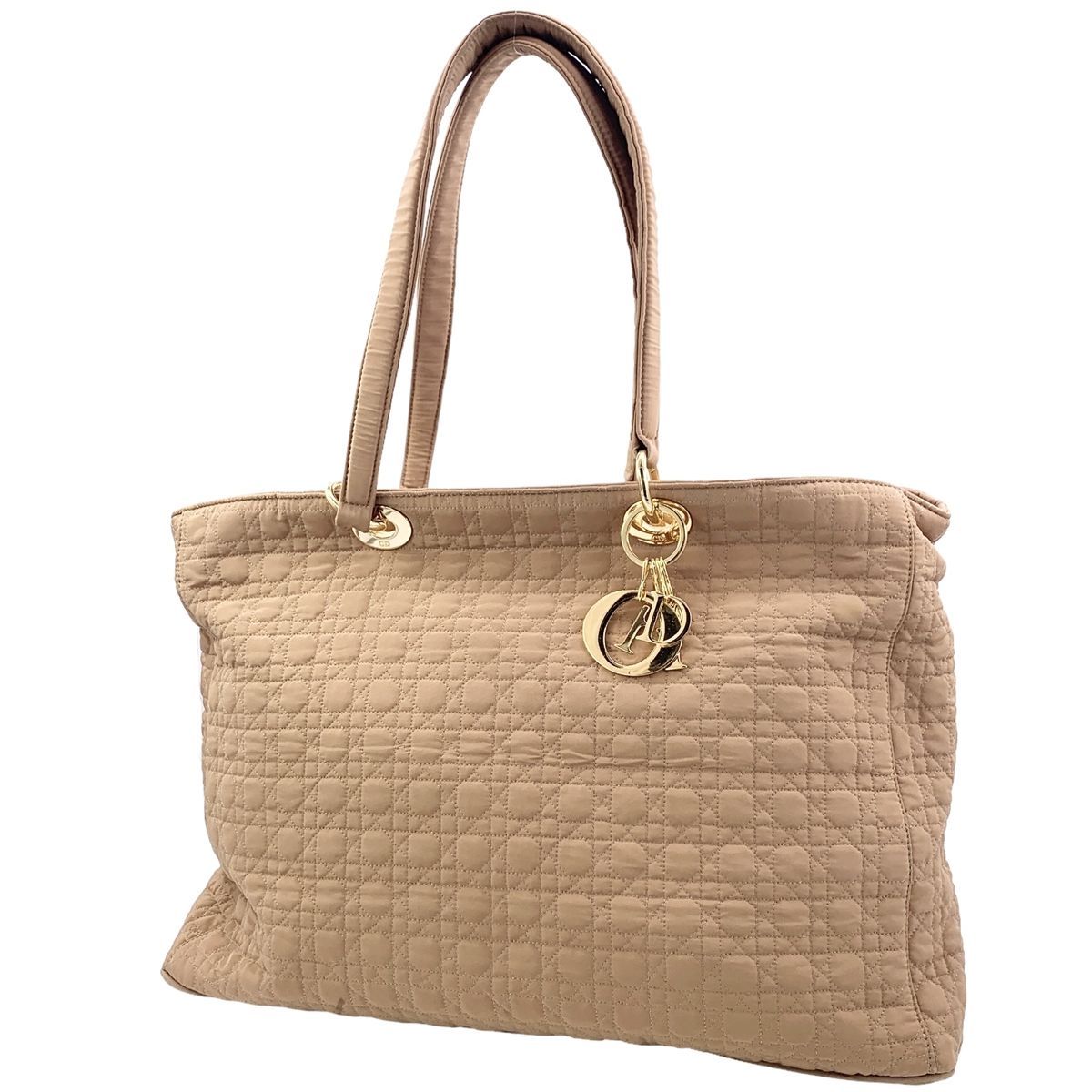 中古】 Christian Dior レディーディオール ナイロントート カナージュ 