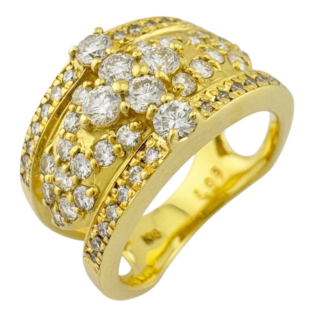 リング 指輪 11.5号 18金 K18イエローゴールド ダイヤモンド レディース