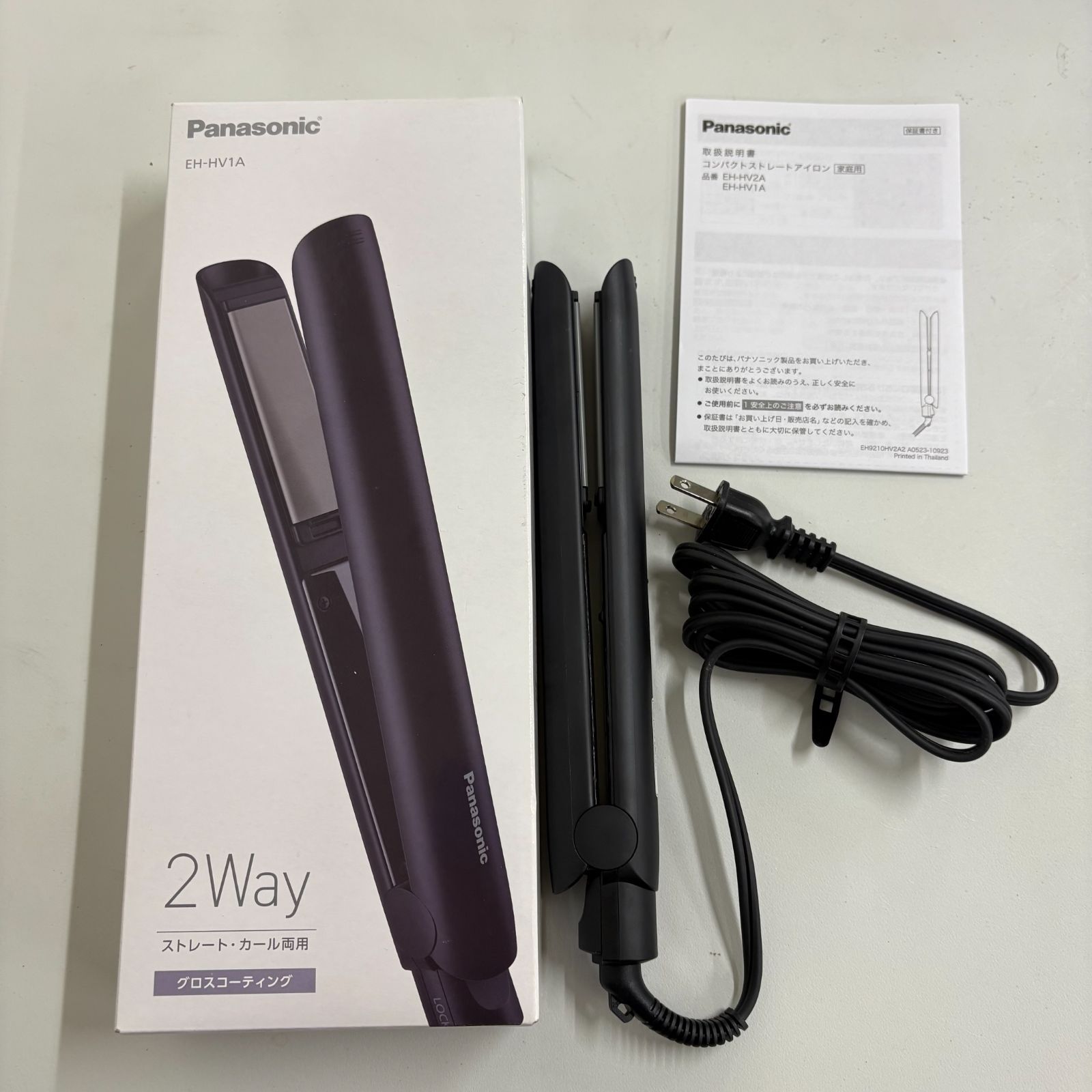 パナソニック ストレートヘアアイロン 高浸透ナノイー ミネラル搭載 スムースシルキープレート EH HN 50 A ディープネイビー 発売