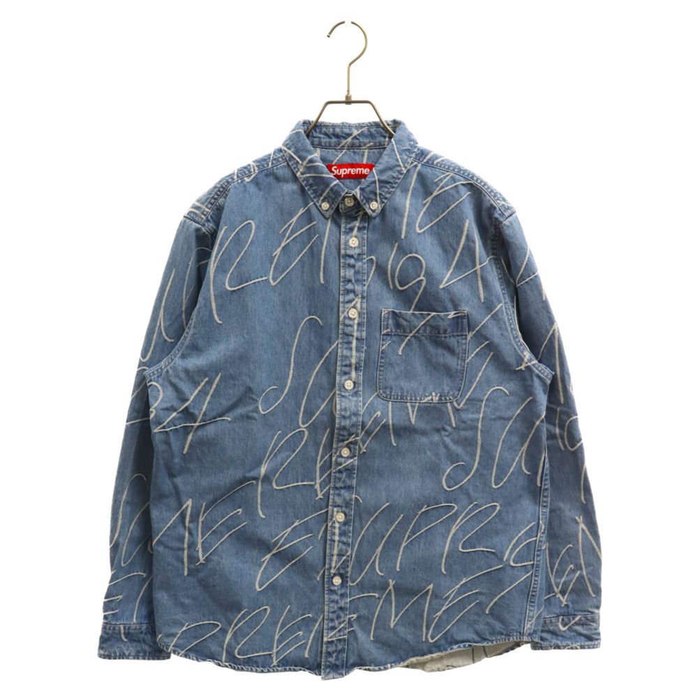 SUPREME (シュプリーム) 23AW Handwriting Jacquard Denim Shirt 