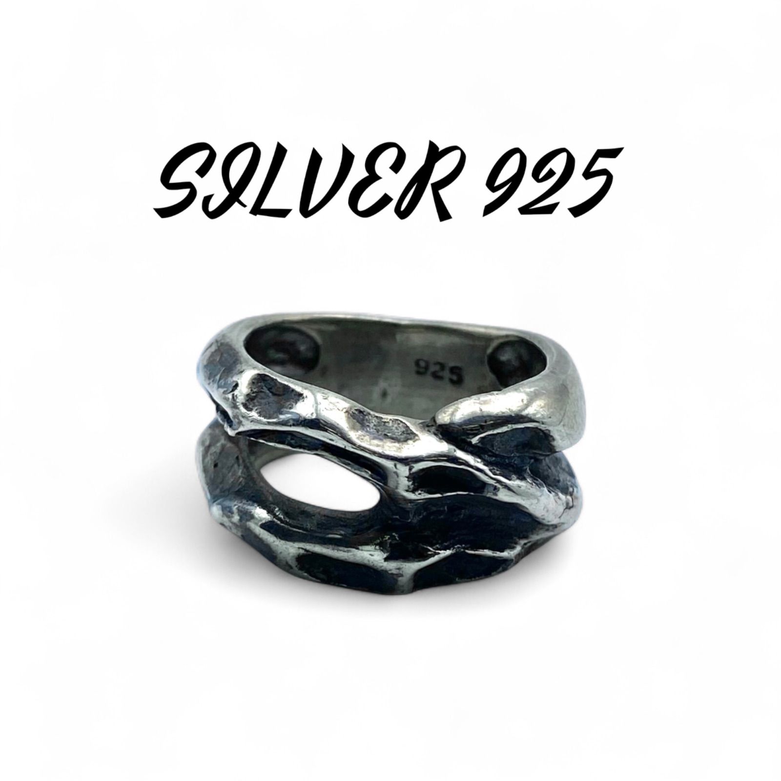 自然の造形】 Silver 925 刻印 90s Vintage Ring シルバー リング 10号