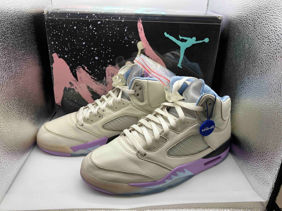 美品 NIKE AIR JORDAN 5 RETRO SP ナイキ エアジョーダン レトロ エスピーDV4982 175 US10 28cm UK9 EU44 メンズ YELLO VOILET メンズ