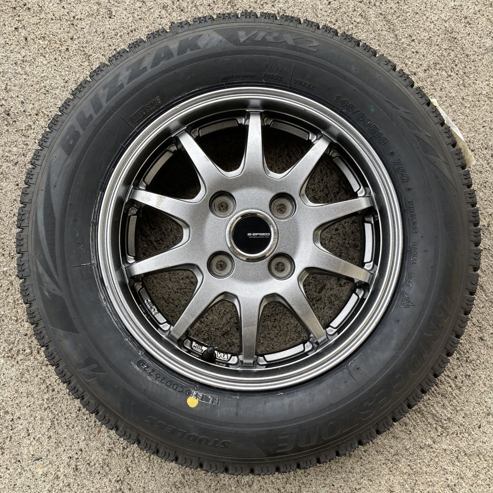 １４５／８０Ｒ１３　ブリヂストン　VRX2 2024年製造　スタッドレスタイヤ ブリザック VRX2 送料無料 スタッドレスタイヤ 2本セット 2024年