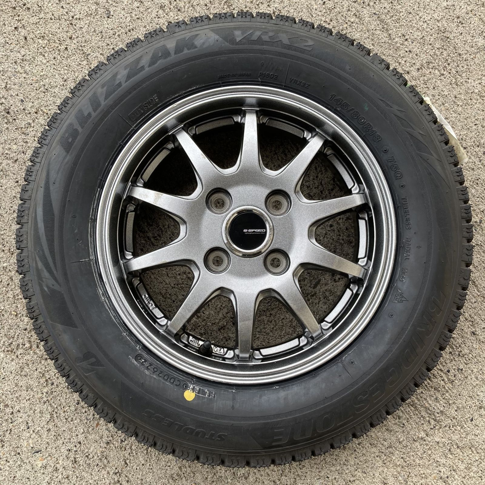 145/80R13 新品スタッドレスタイヤ 中古ホイール付き 4本セット ブリヂストン ブリザック VRX2 2022年 RWTW045-1 -  メルカリ