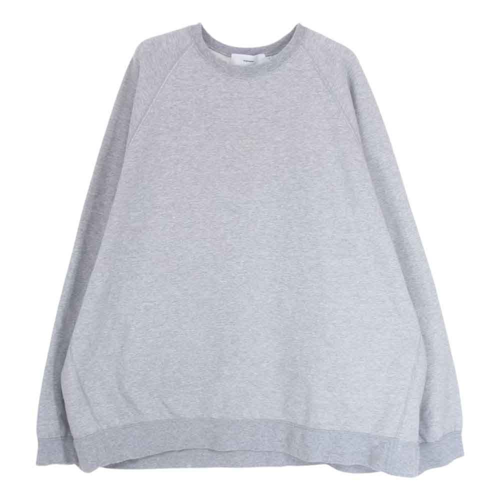 GRAPHPAPER グラフペーパー 23SS GM231-70130 Ultra Compact Terry Crew Neck Sweater ウルトラ コンパクト テリー クルーネック セーター ラグラン スウェット グレー系 F【中古】