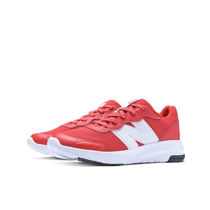 ニューバランス ジュニア ランニングシューズ 22-25cm Newbalance 578 V1 LACE 子供靴 スニーカー ひも靴 ローカット キッズシューズ 子ども 男の子 女の子 運動靴 運動会 普段履き 赤 レッド スポー