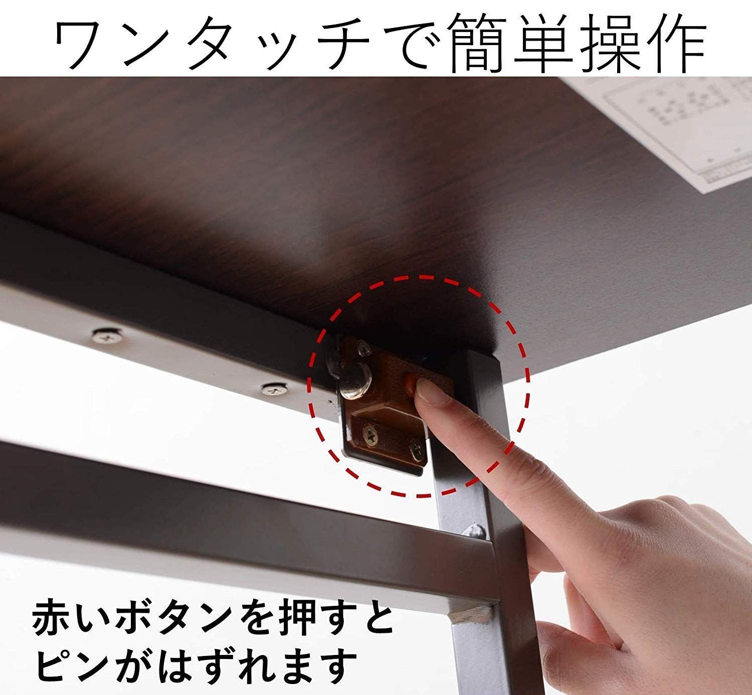 在宅勤務 PST-7236 MBRMBR ダークブラウン ブラウン 完成品 傷がつきにくい アジャスター付き コンパクト 幅72×奥行36×高さ70cm ミニ デスク 折りたたみ 山善 YAMAZEN