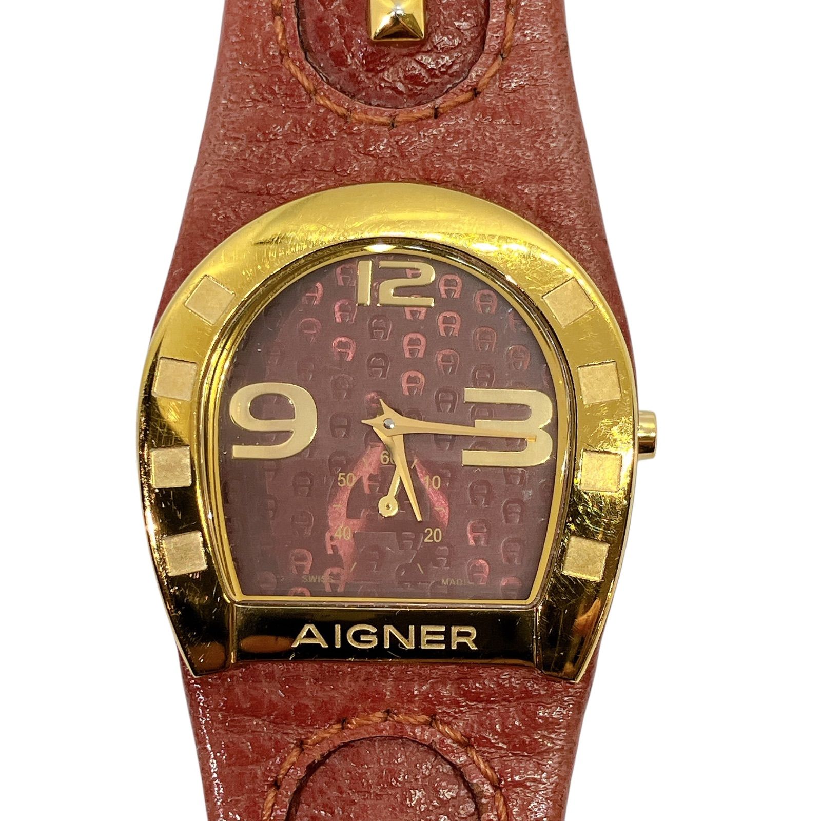 AIGNER アイグナー Capri 腕時計 アナログ A19200 ワインレッド 