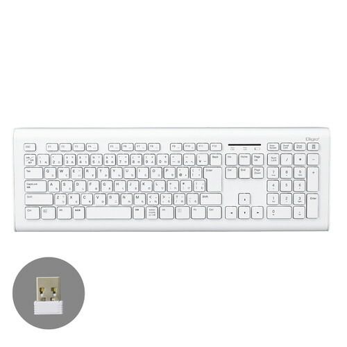【お取り寄せ】ナカバヤシ　無線静音キーボードホワイト　FKB-R245W