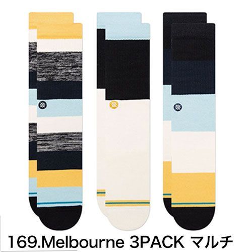 STANCE スタンスソックス STANCE socks Melbourne マルチ 3足 無地 シンプル 靴下 メンズ レディース 定番 ブランド おしゃれ スポーツ プレゼント ギフト 女性 彼氏 男性 大人