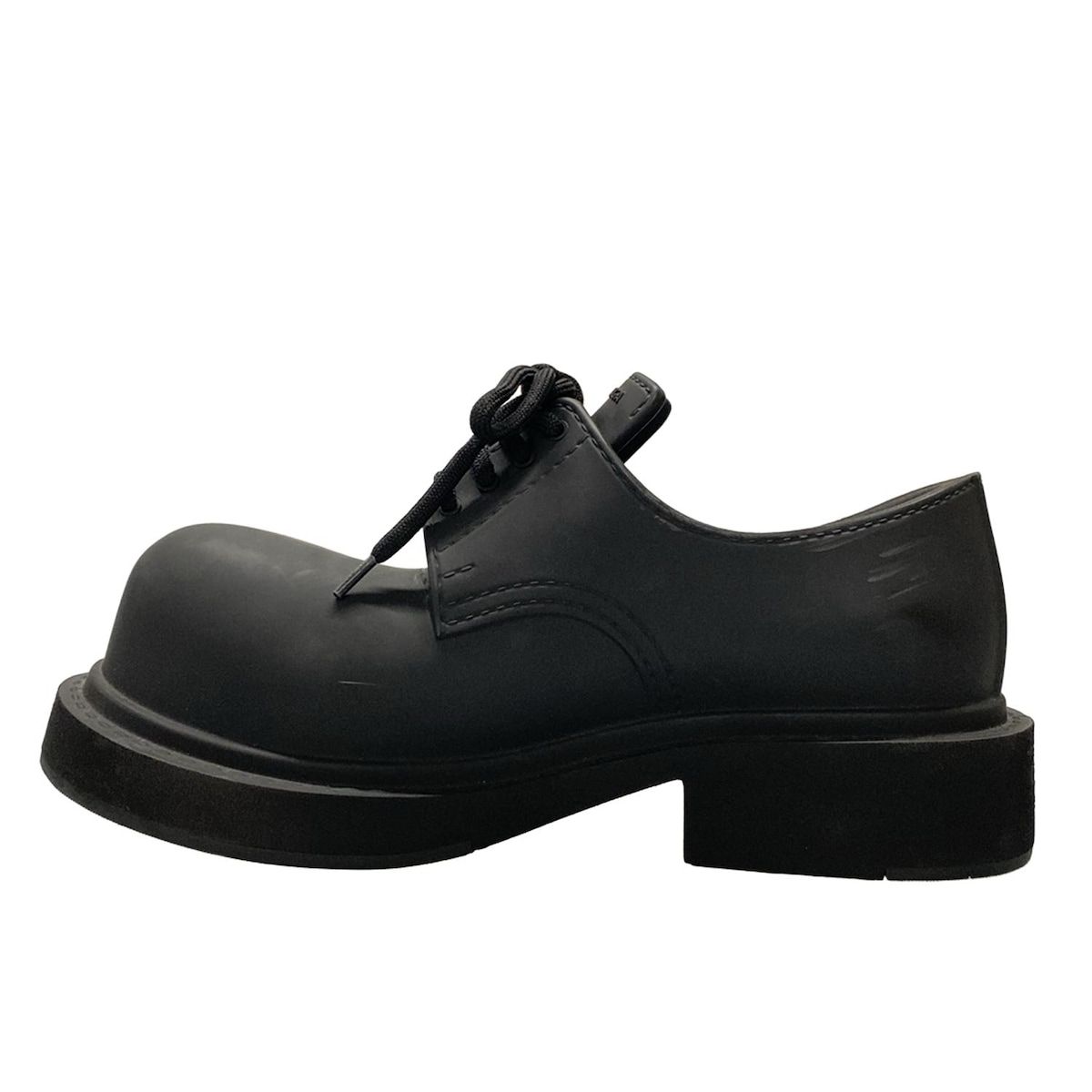 BALENCIAGA バレンシアガ シューズ 38 レディース ステロイドダービー 770703 黒 レザー