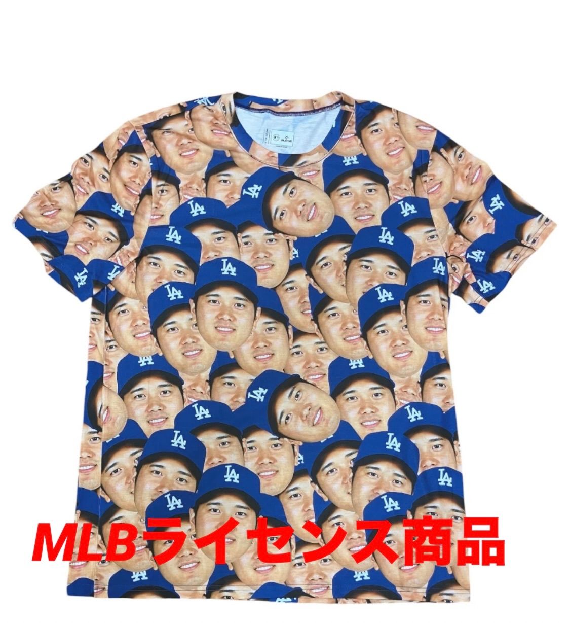現地限定配布　新品未開封　大谷翔平　tシャツ　XL　顔だらけ 新品]大谷翔平 選手 顔 だらけ Tシャツ 米国直輸入 本物 新品未