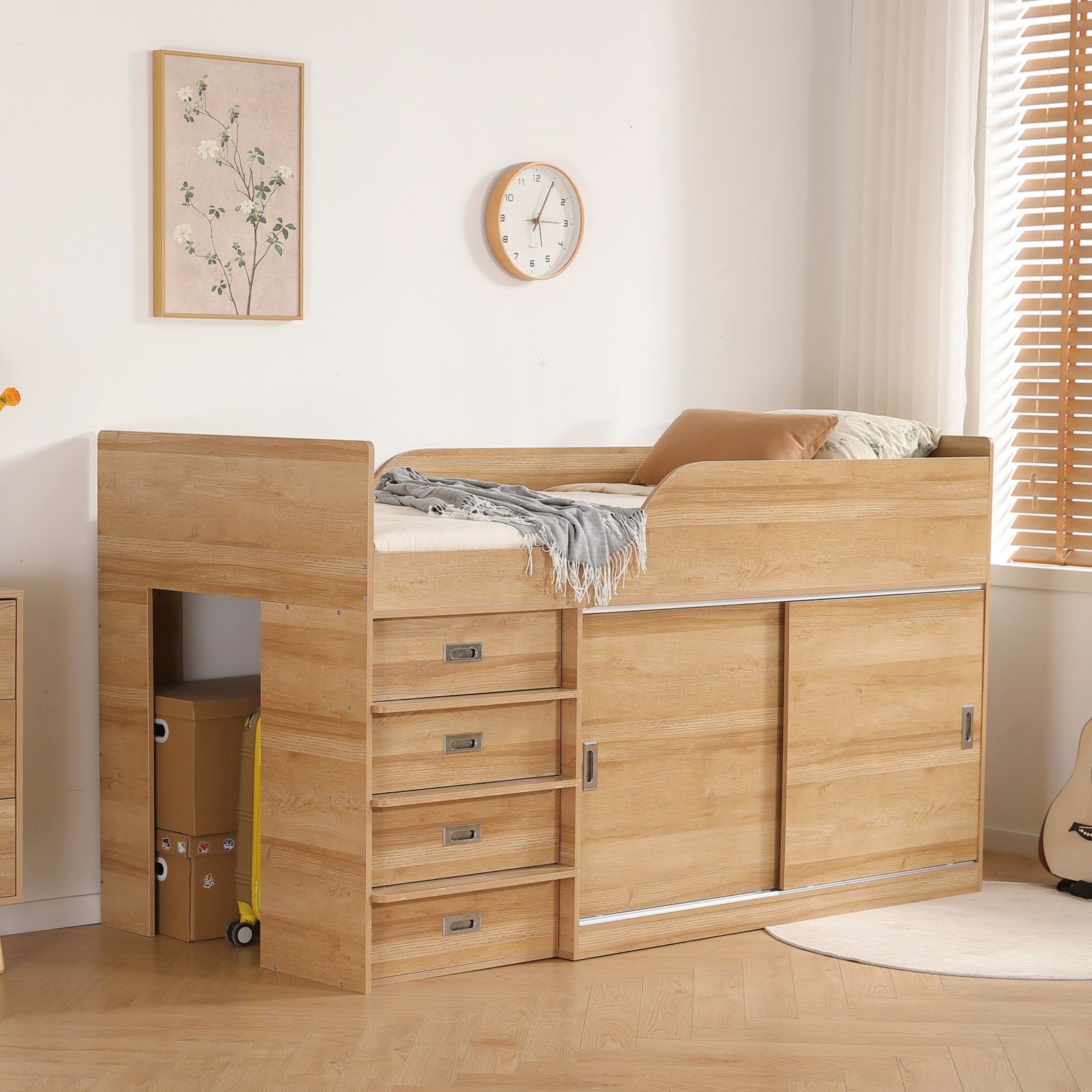 セール中」システムベッド ロフトベッド S 木製 高さ115cm シングル