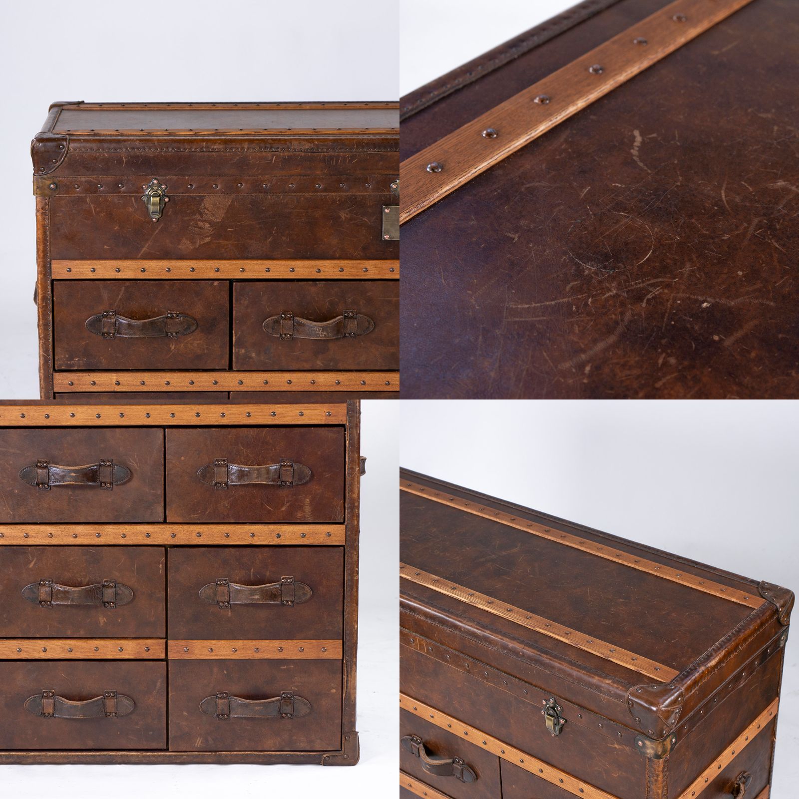 HALO レザー キャビネット ブラウン 洋服タンス HALO レザー キャビネット ブラウン 洋服タンス