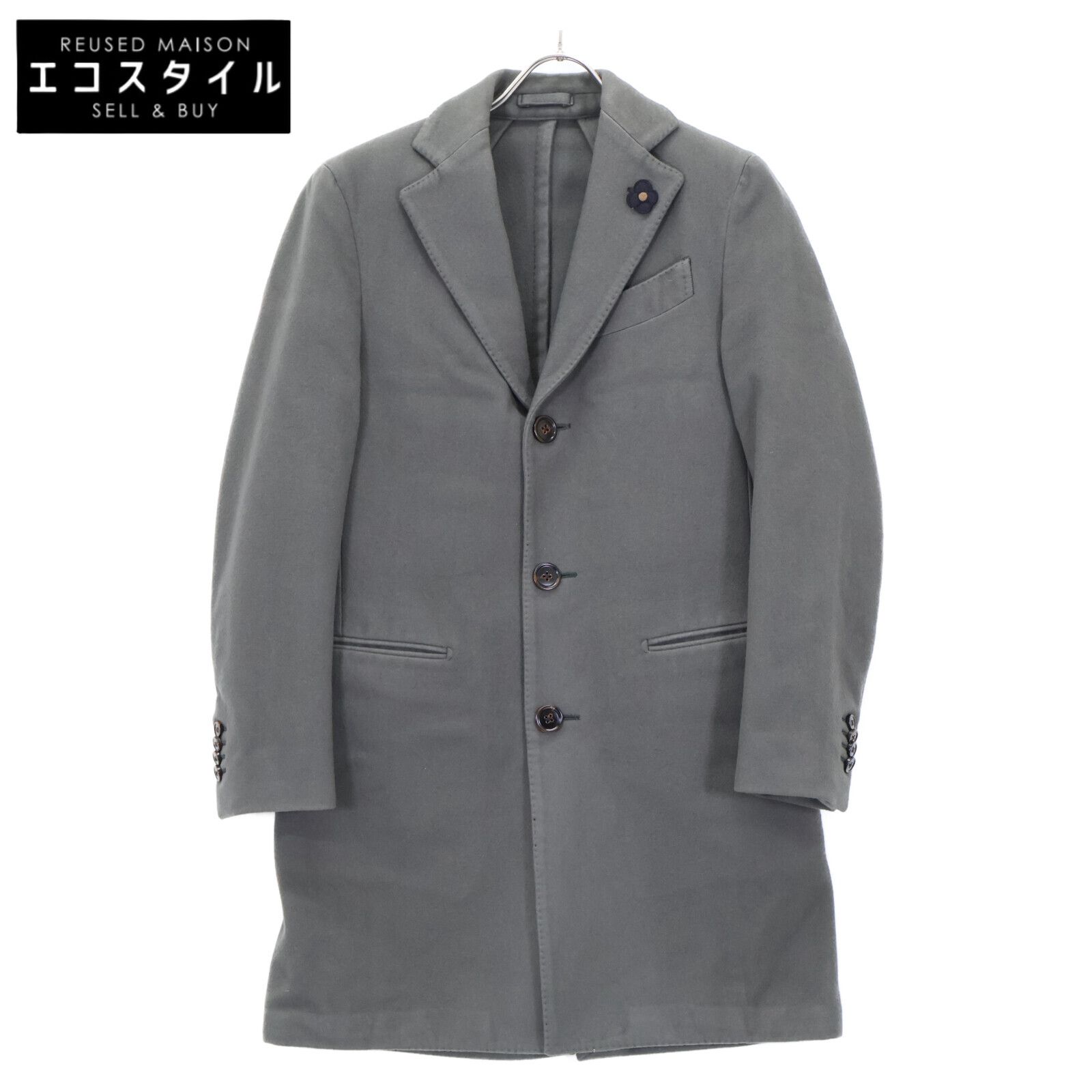 ラルディーニ　チェスターコート　グレー　42 ラルディーニ チェスターコート グレー サイズ42（LARDINI