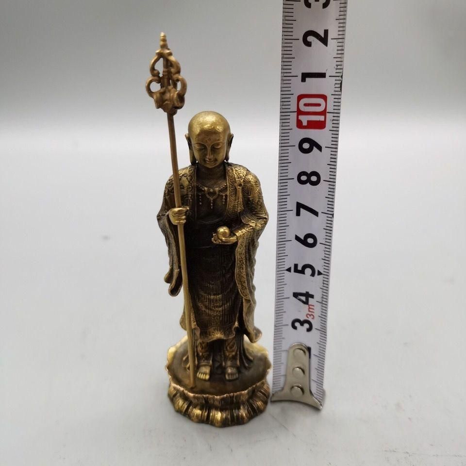 銅器 地蔵王菩薩仏像 仏堂供養 礼仏 工芸品 置物 - メルカリ