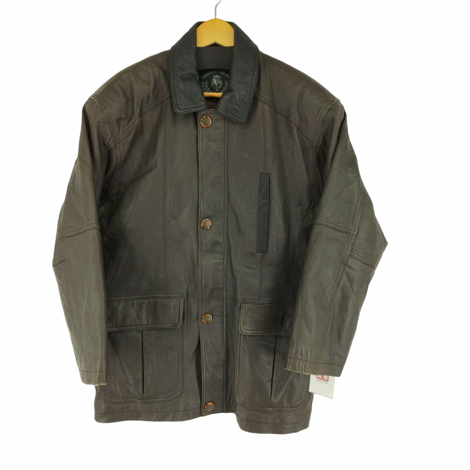 ユーズドフルギ USED古着 {{MERTON OXFORD}} 本革 レザーコート メンズ  M