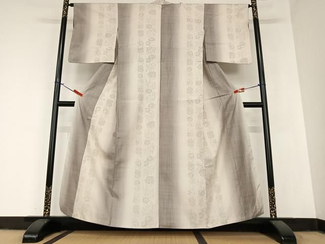 平和屋着物●結城紬 80亀甲 飛び亀甲柄 舞花間道 正絹 AABA0218zg