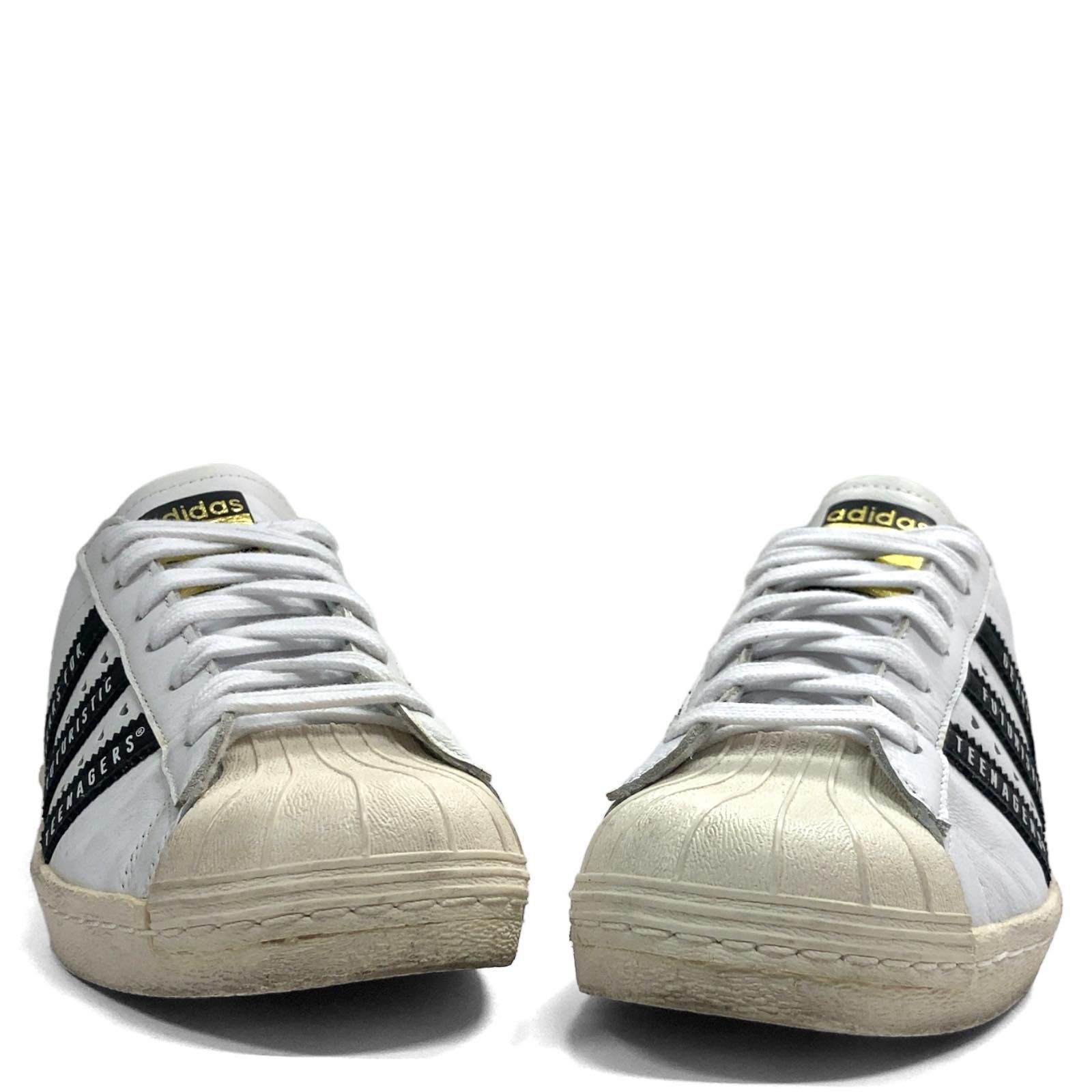 中古品】adidas Originals アディダス オリジナルス × HUMAN MADE ヒューマンメイド SUPERSTAR 80s  スーパースター FY0728 26cm ホワイト ブラック - メルカリ