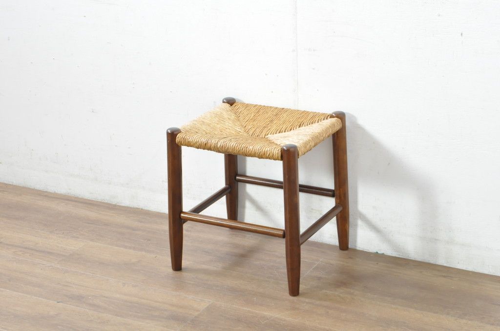 事前問合せ必須 松本民芸家具 #19型ラッシスツール 中古 美品 チェア